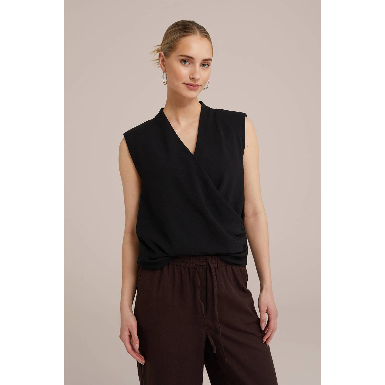 WE Fashion blousetop zwart