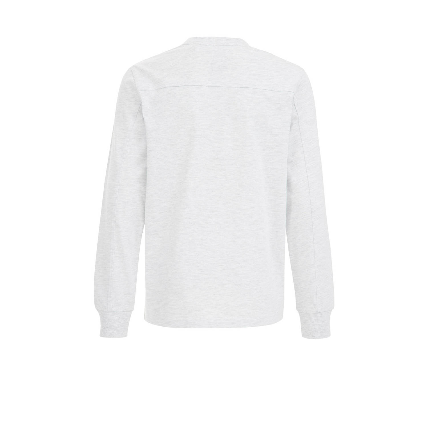 WE Fashion sweater met tekst wit zwart