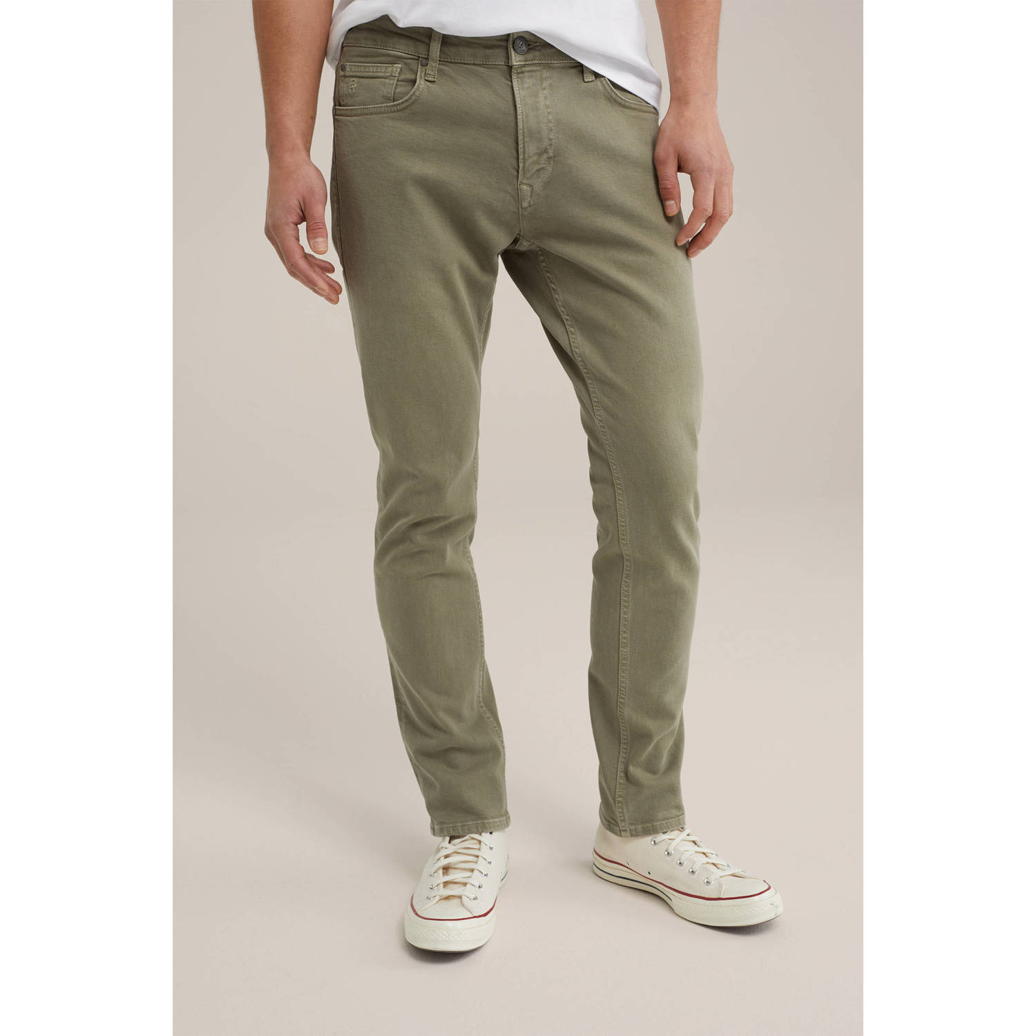 WE Fashion Blue Ridge slim fit jeans Slam faded leave
