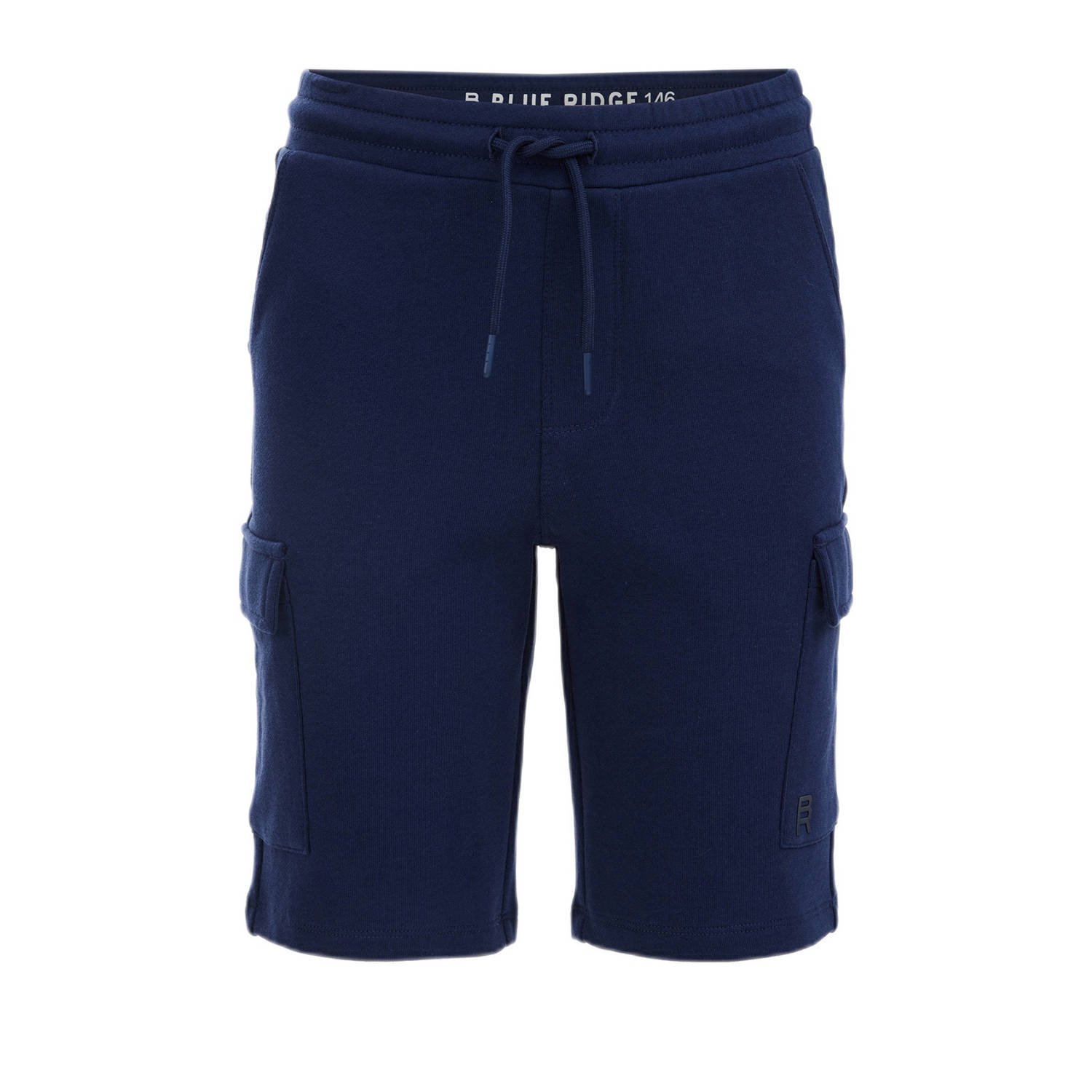 WE Fashion slim fit sweatshort donkerblauw