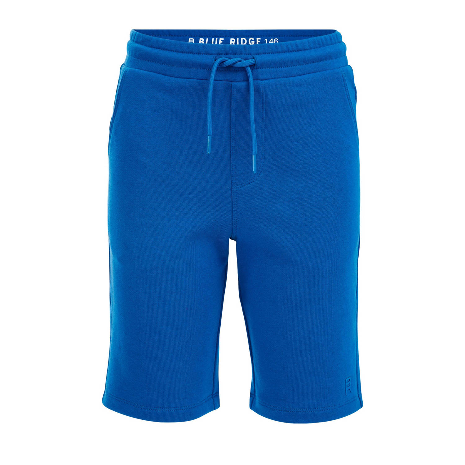 WE Fashion slim fit sweatshort blauw Effen 116 | Sweatshort van