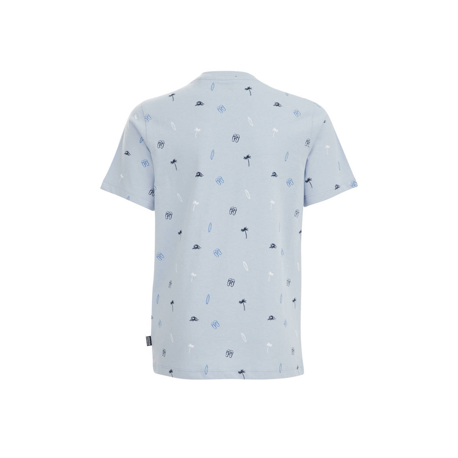 WE Fashion T-shirt met all over print blauw