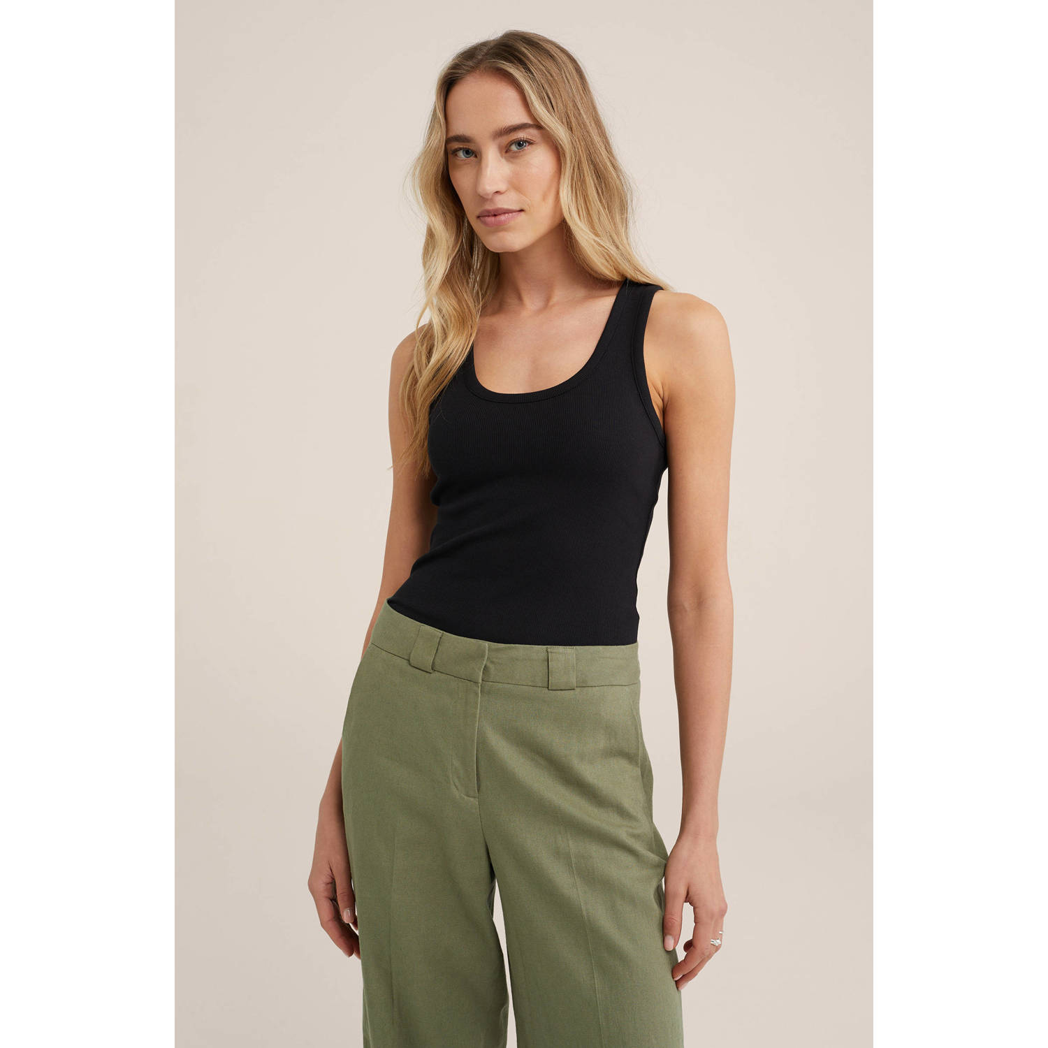 WE Fashion WE Fundamentals singlet zwart