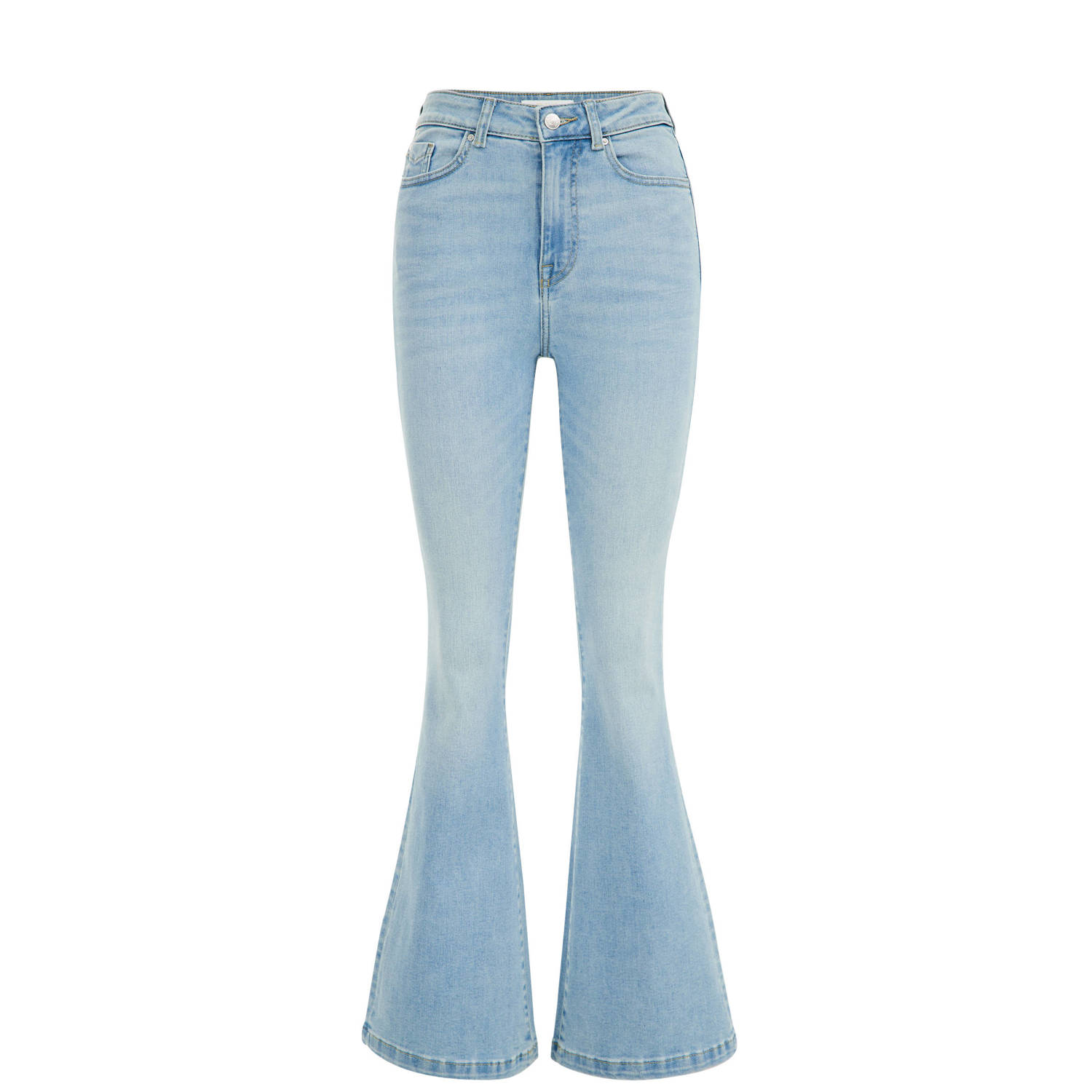 WE Fashion Blue Ridge flared jeans light blue denim