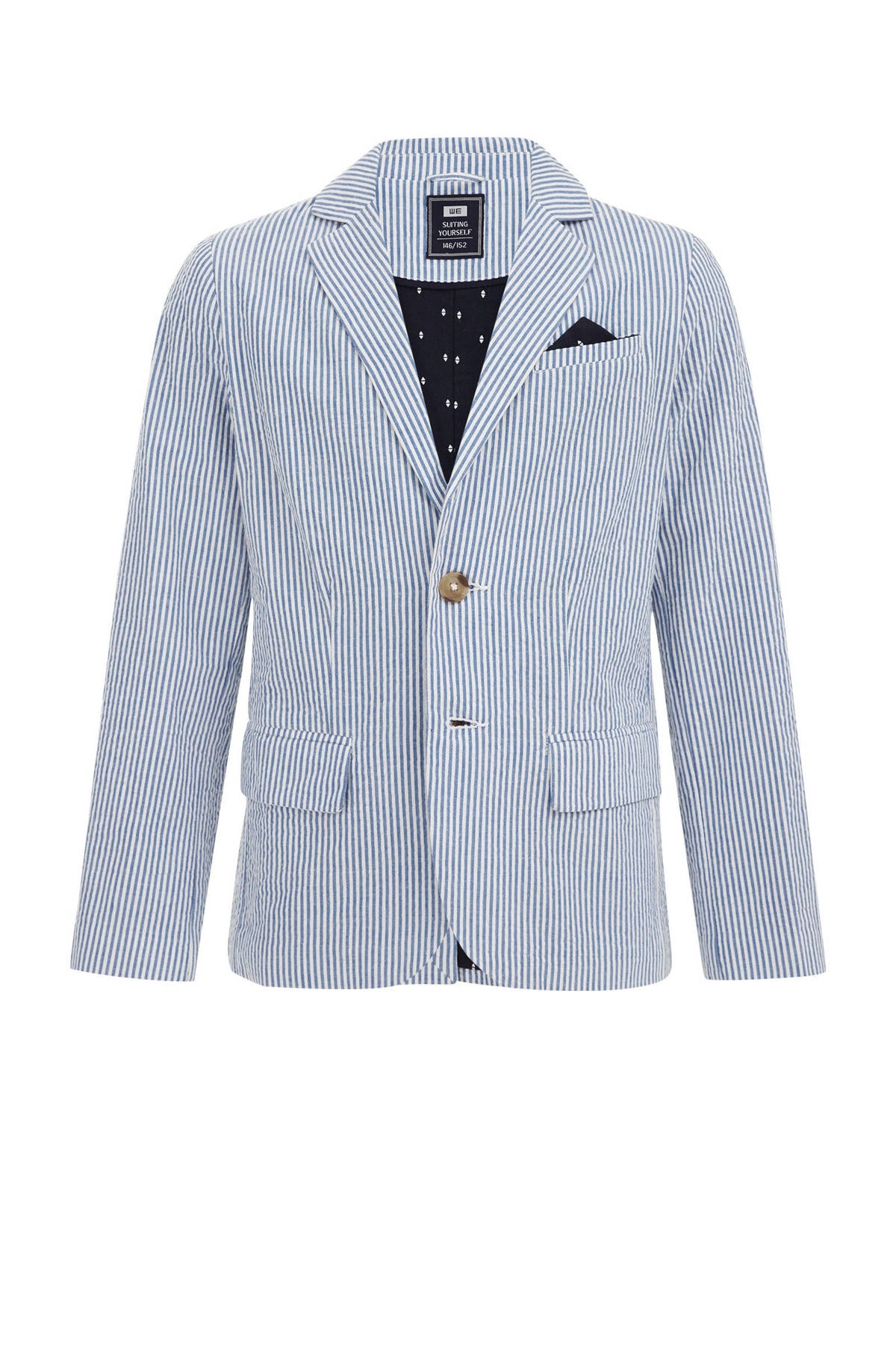 WE Fashion gestreept colbert navy/wit | wehkamp