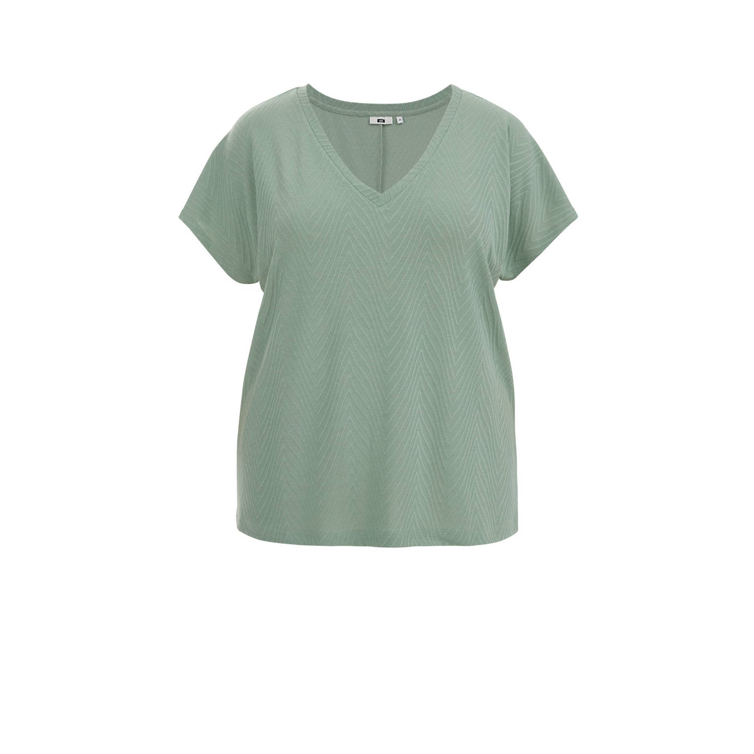 WE Fashion Curve top lichtgroen