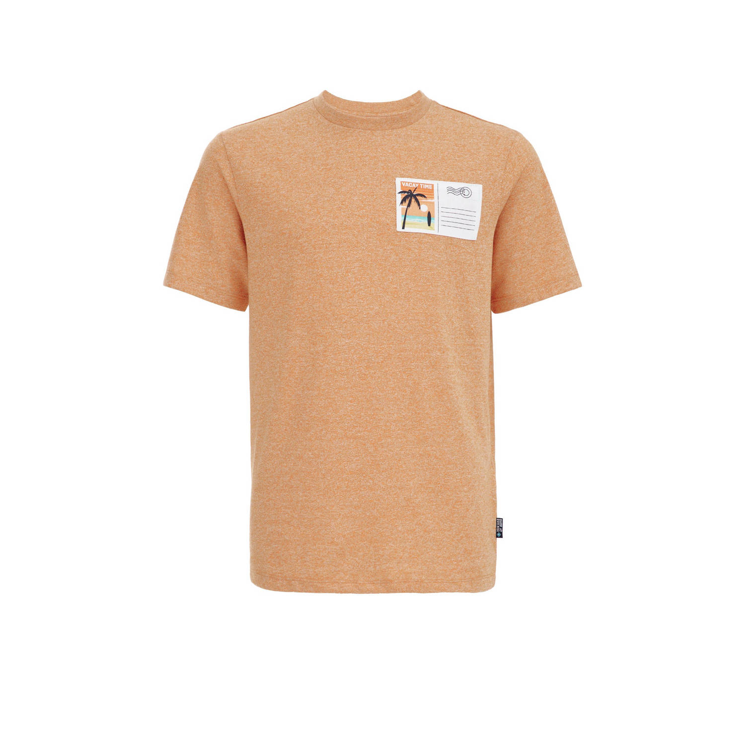 WE Fashion T-shirt met printopdruk oranje Jongens Katoen Ronde hals Printopdruk 110 116