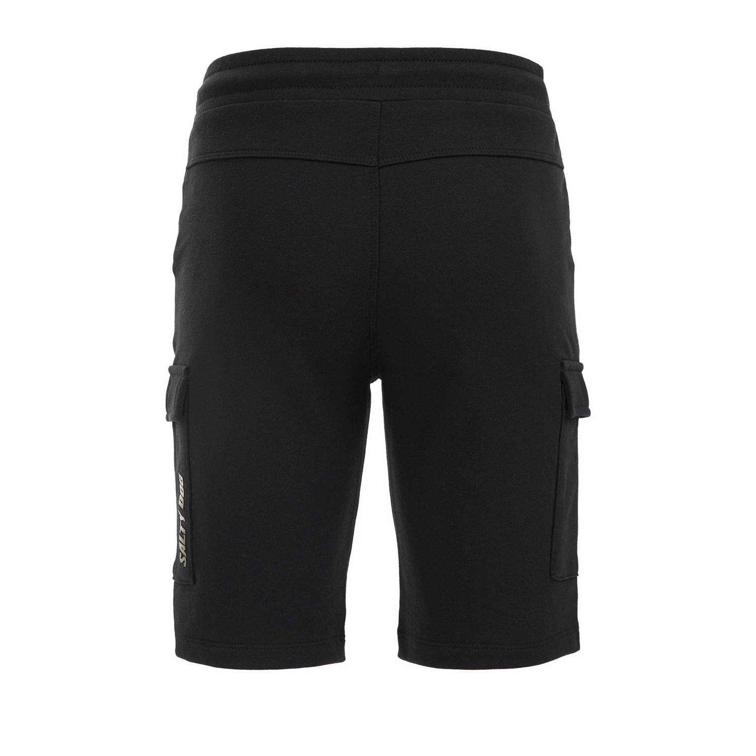 WE Fashion slim fit cargo short zwart