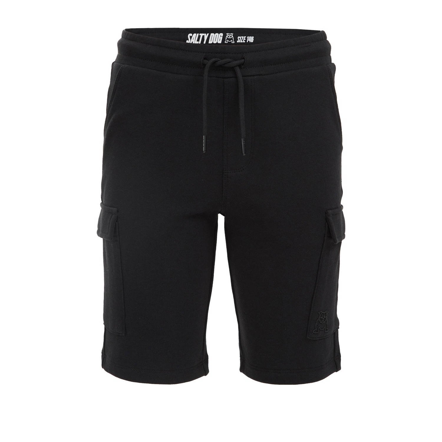 WE Fashion slim fit cargo short zwart