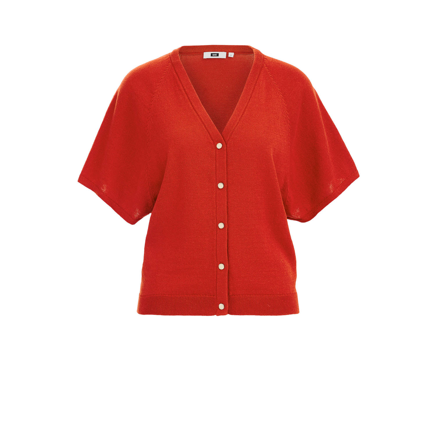 WE Fashion fijngebreide trui rood