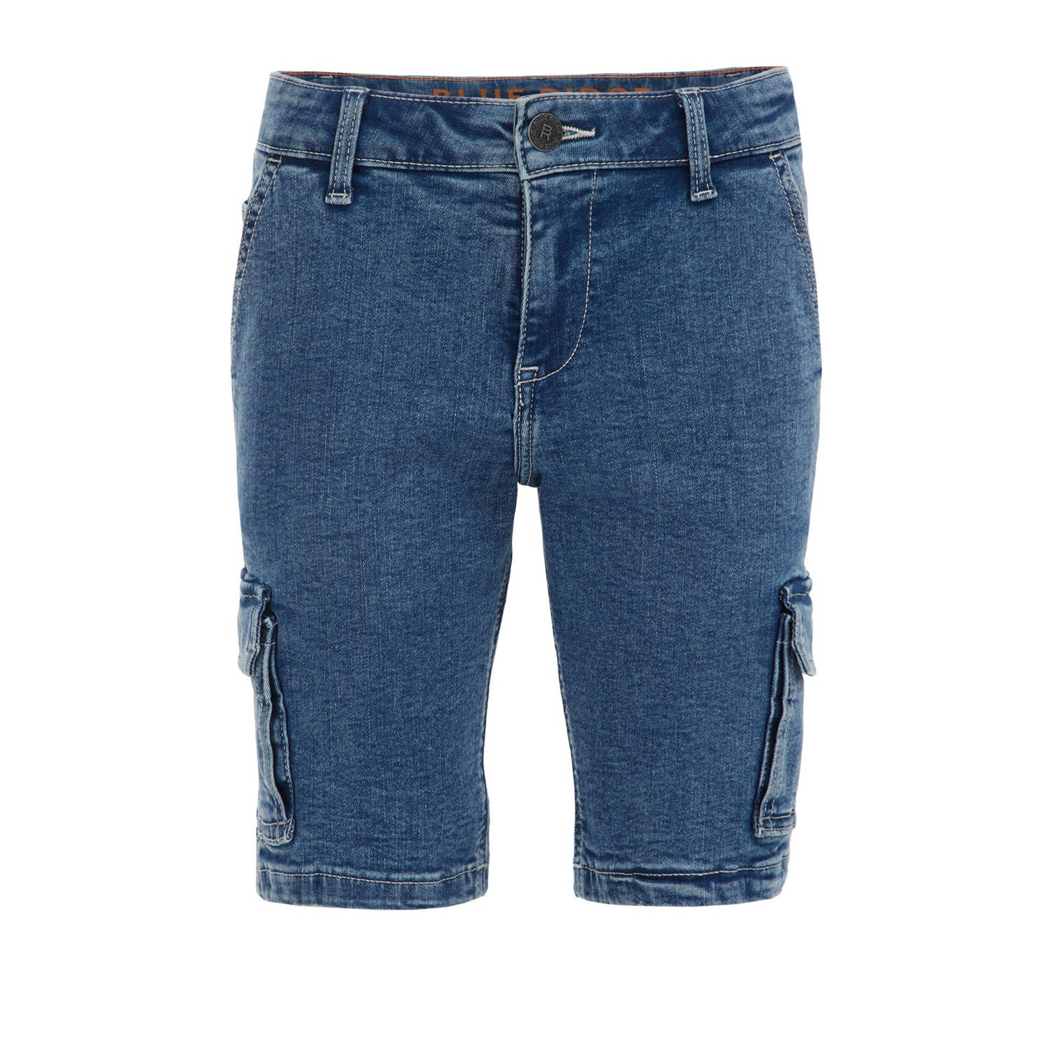 WE Fashion denim short medium blue denim Korte broek Blauw Effen 104