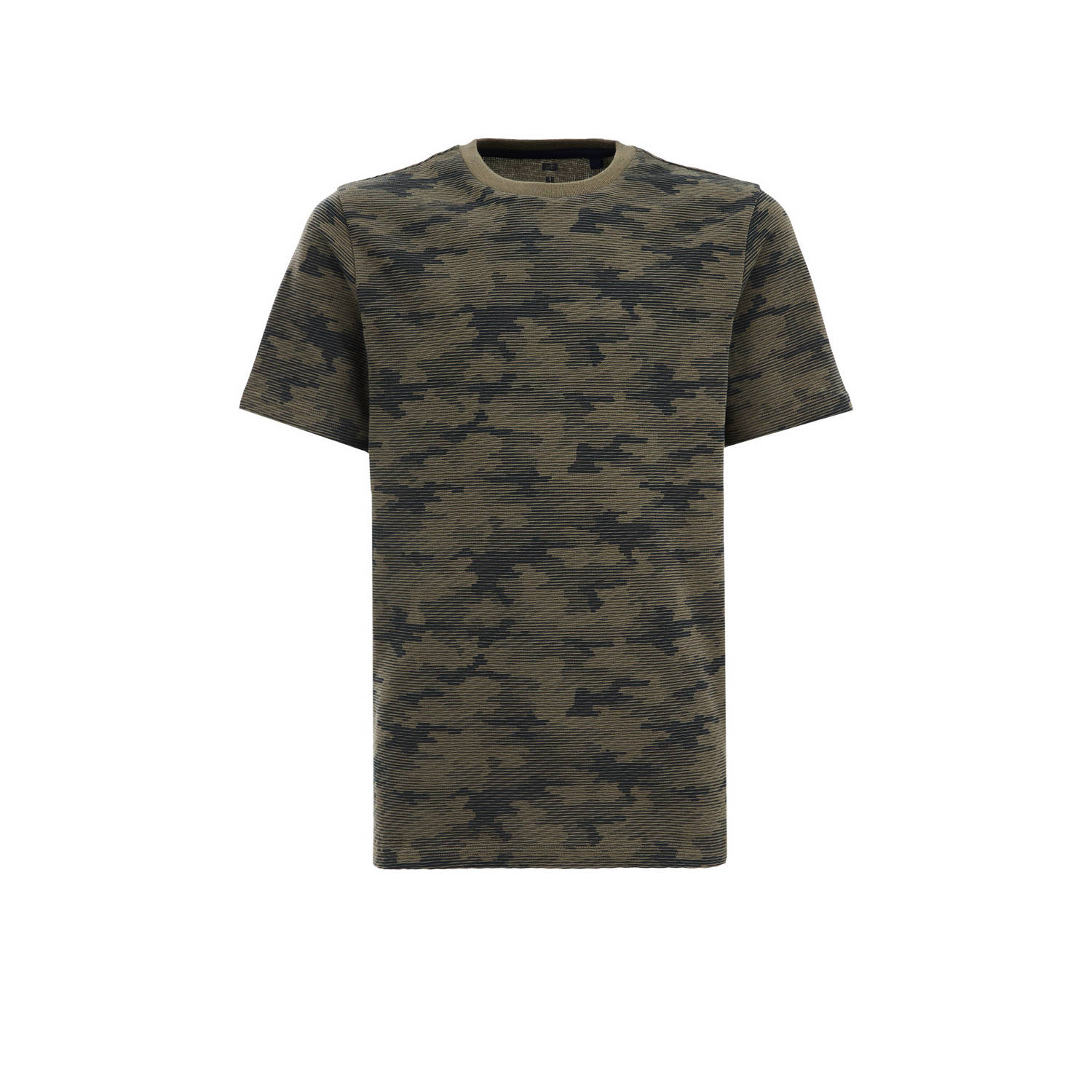 WE Fashion T-shirt met all over print groen Jongens Katoen Ronde hals All over print 110 116