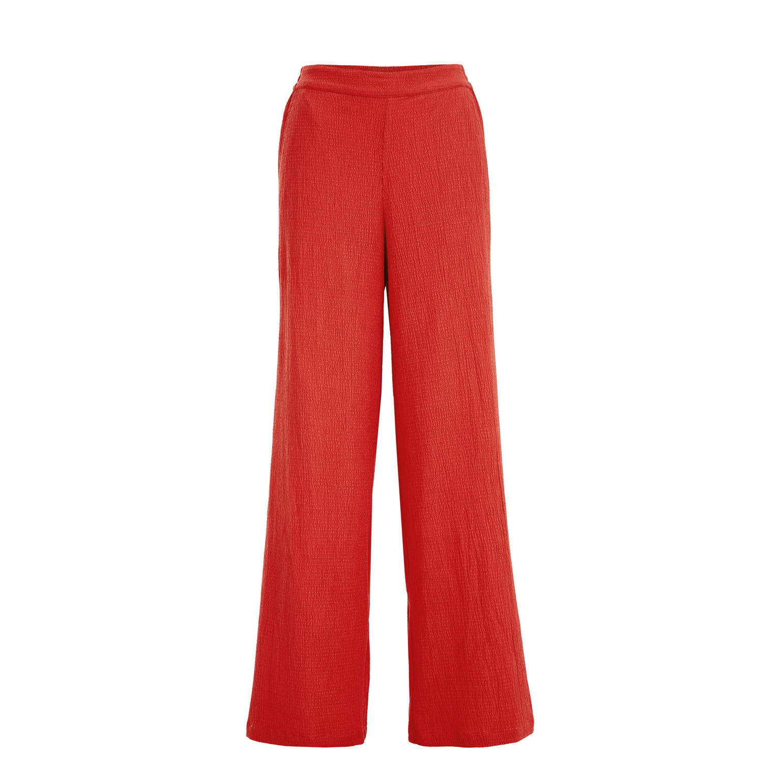 WE Fashion high waist loose fit broek rood