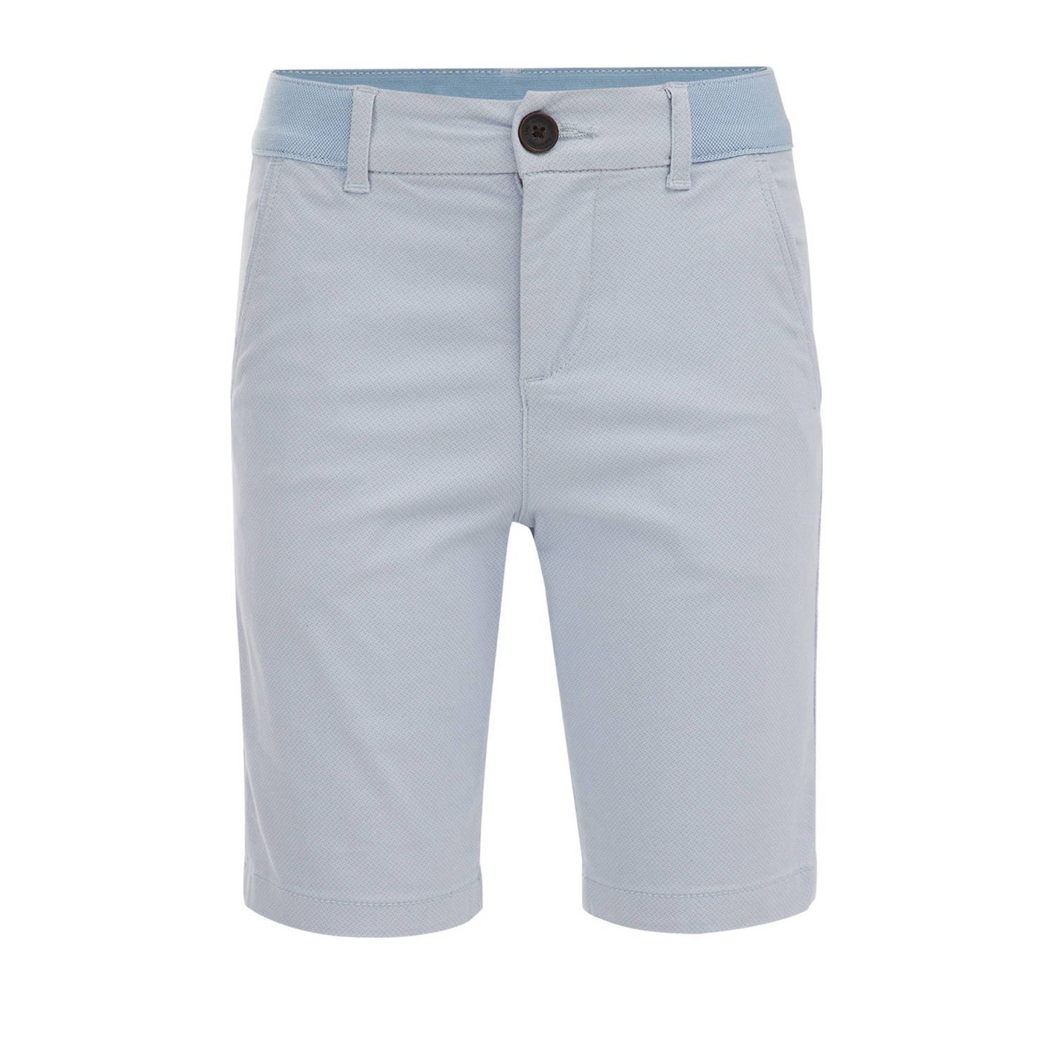 WE Fashion slim fit chino bermuda lichtblauw