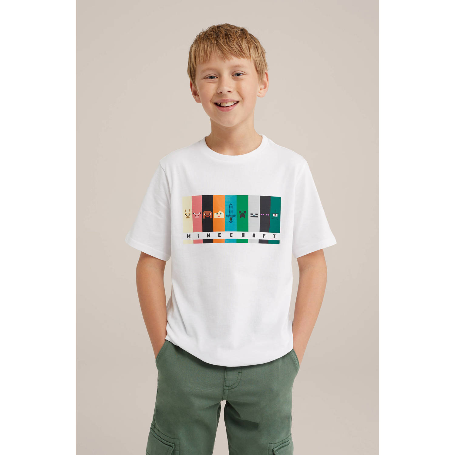 WE Fashion T-shirt met printopdruk wit