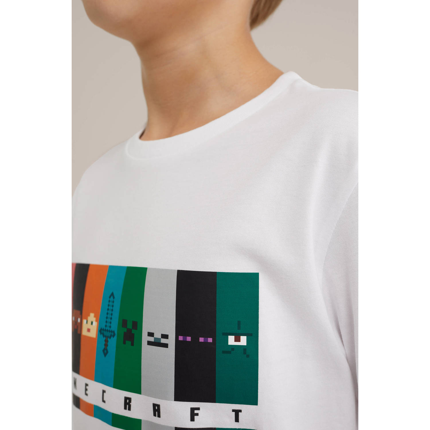 WE Fashion T-shirt met printopdruk wit