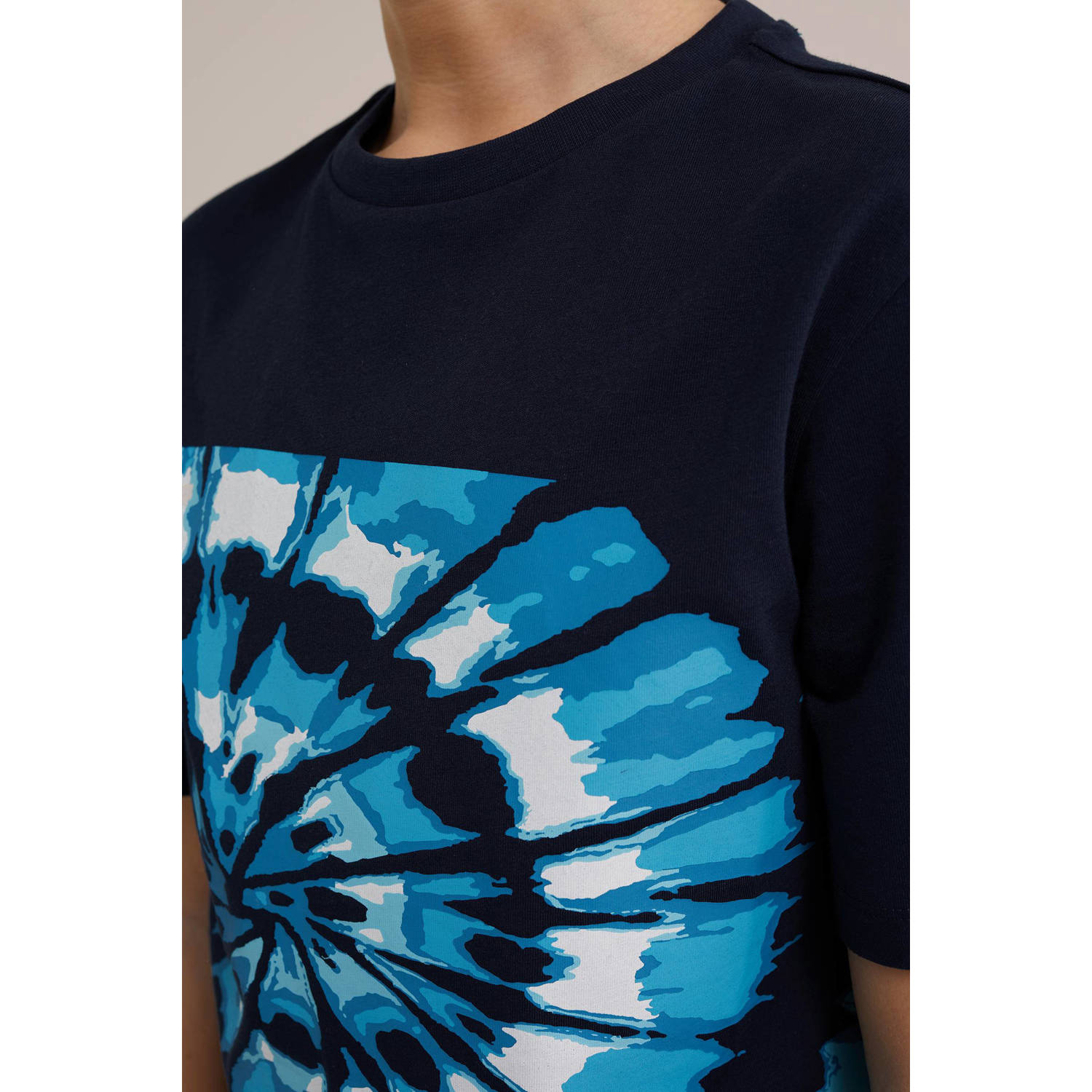 WE Fashion T-shirt met printopdruk navy