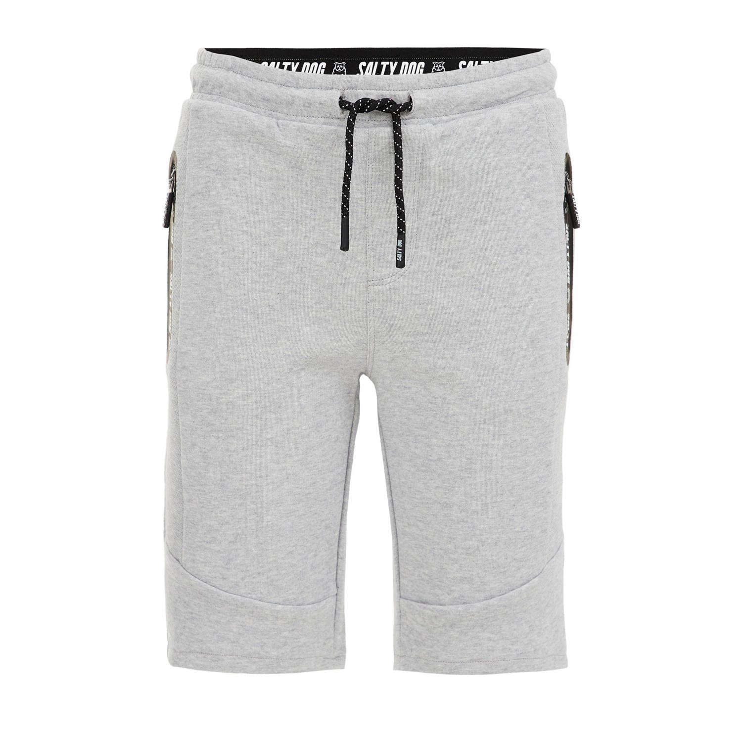 WE Fashion slim fit sweatshort grijs Effen 146 | Sweatshort van