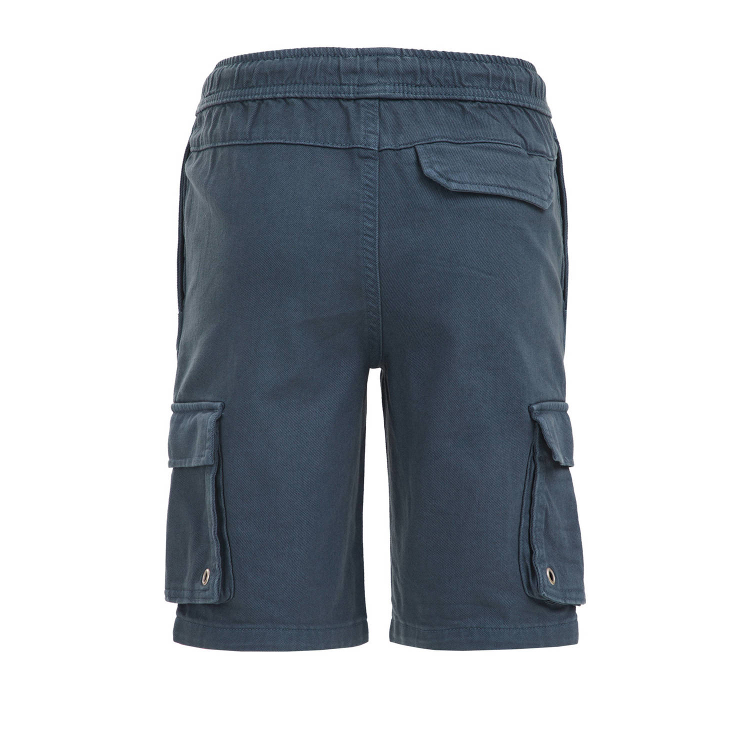 WE Fashion straight fit cargo short donkerblauw