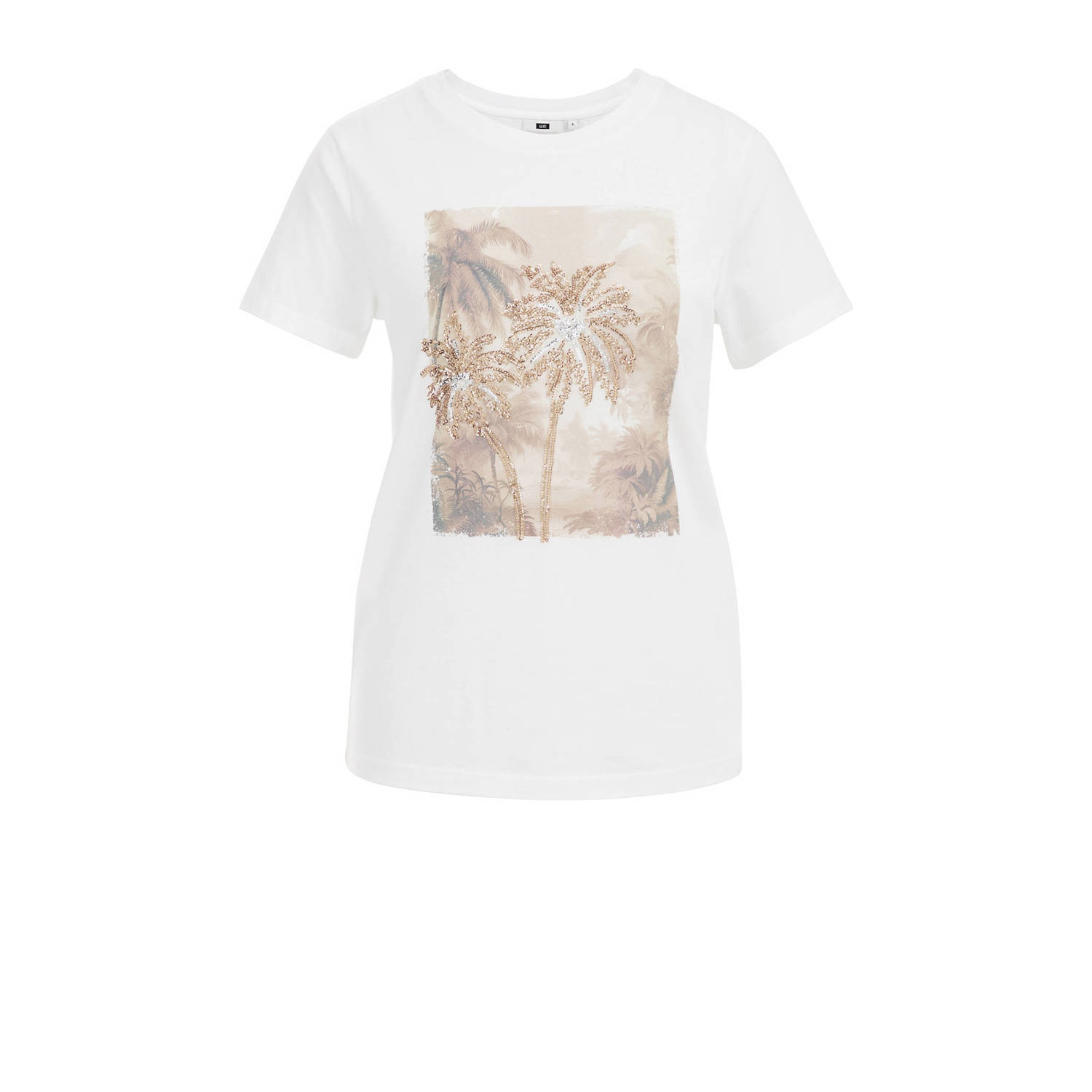 WE Fashion T-shirt met printopdruk wit