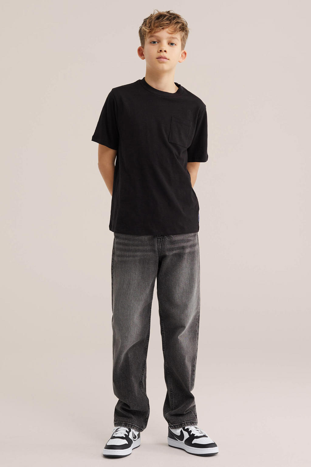 WE Fashion Blue Ridge T-shirt zwart