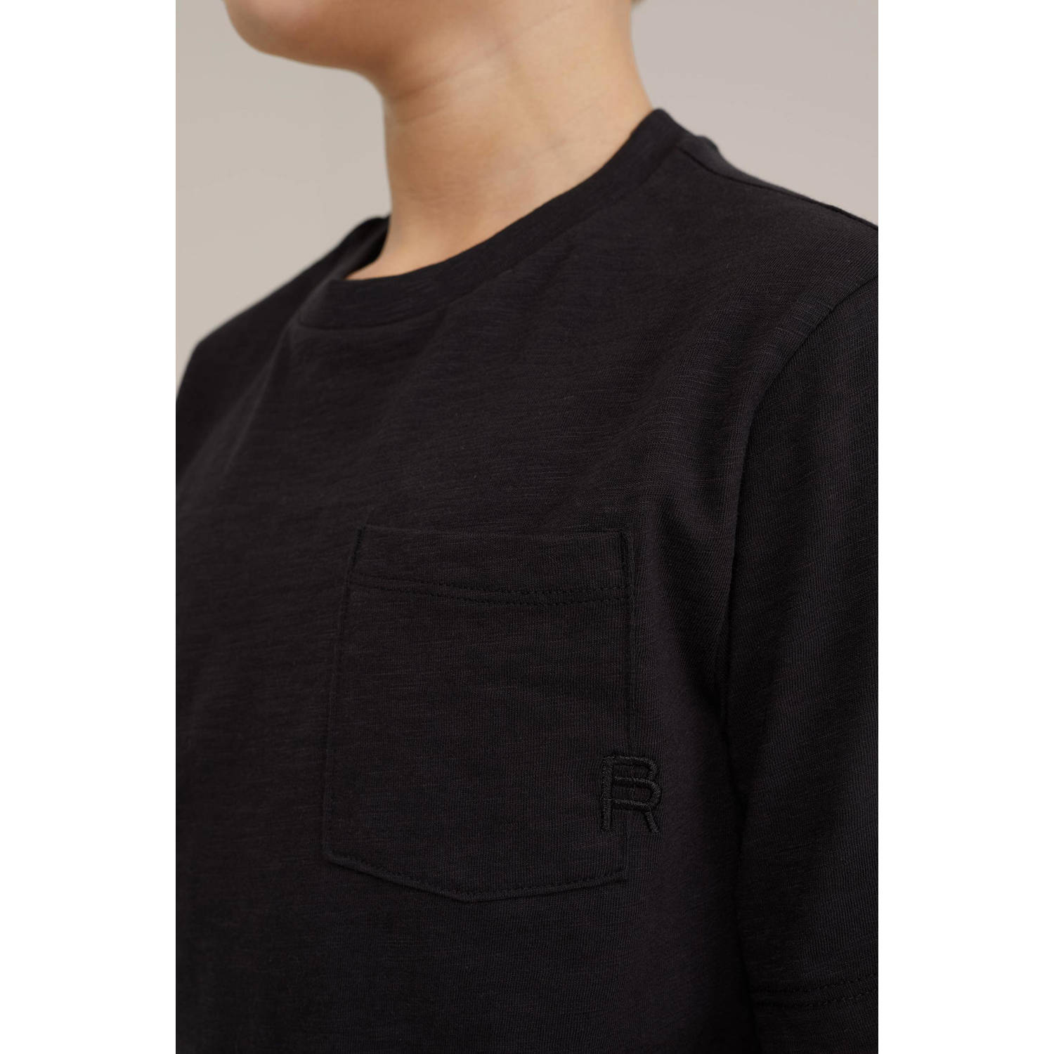 WE Fashion Blue Ridge T-shirt zwart