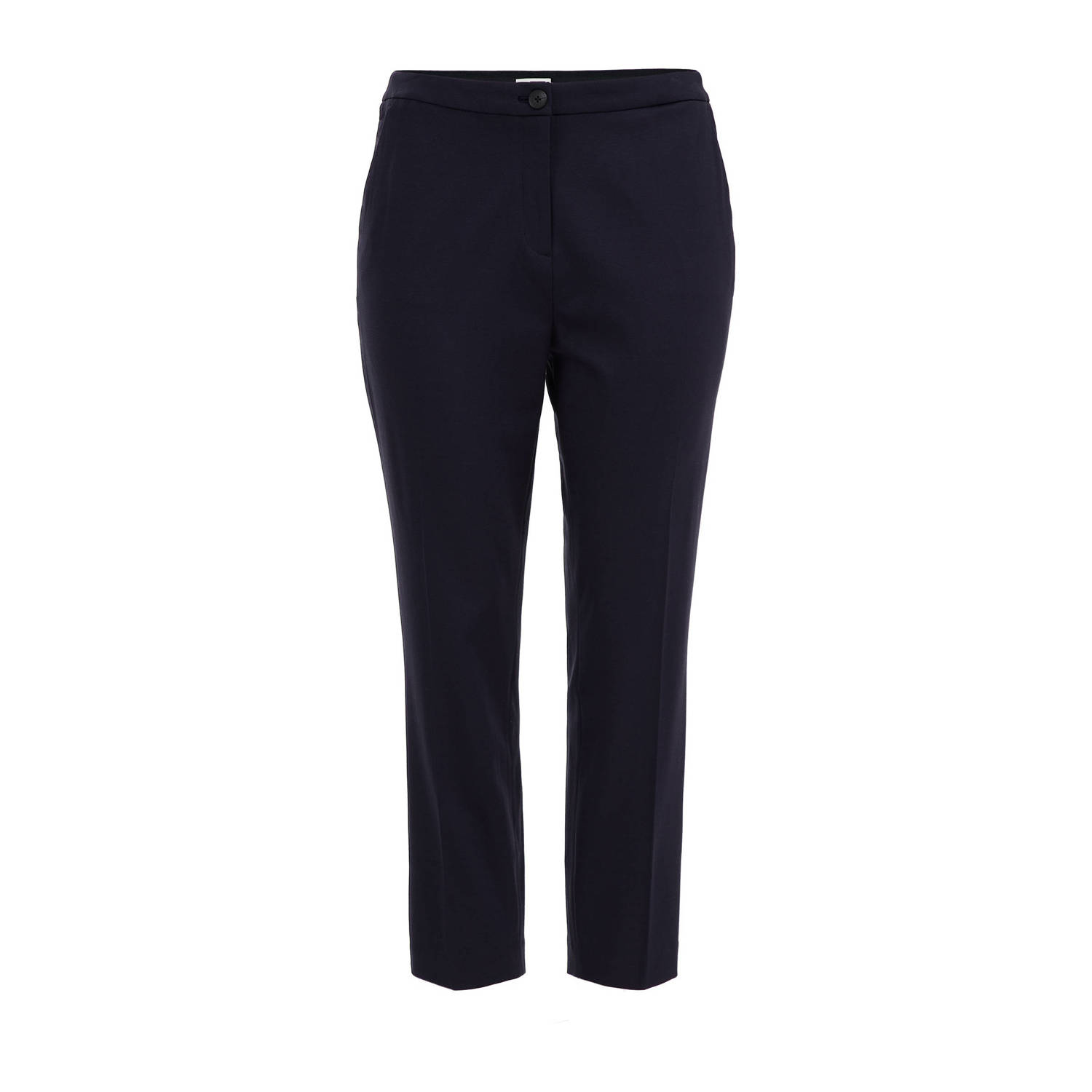 WE Fashion Curve tapered fit broek donkerblauw