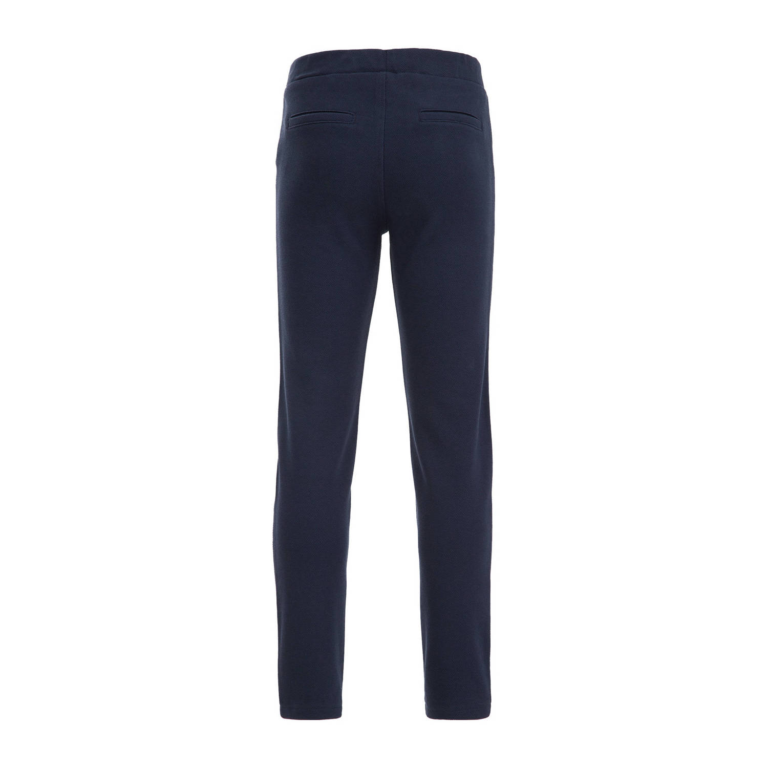 WE Fashion slim fit broek donkerblauw