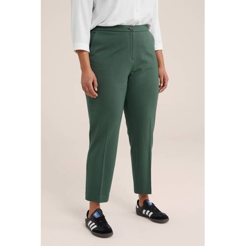 WE Fashion Curve tapered fit broek groen afbeelding