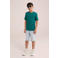 WE Fashion Blue Ridge T-shirt donkergroen