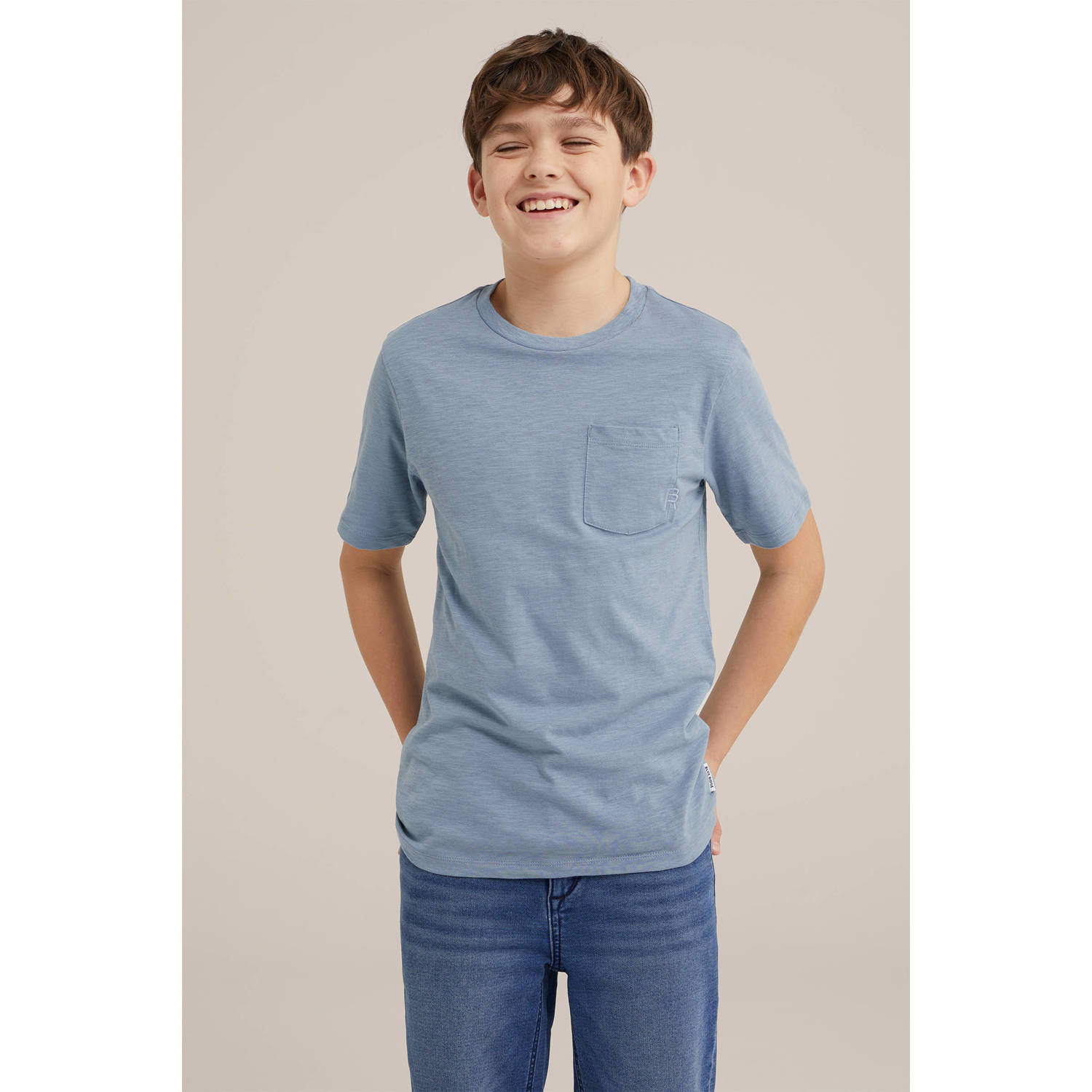 T-shirt grijsblauw