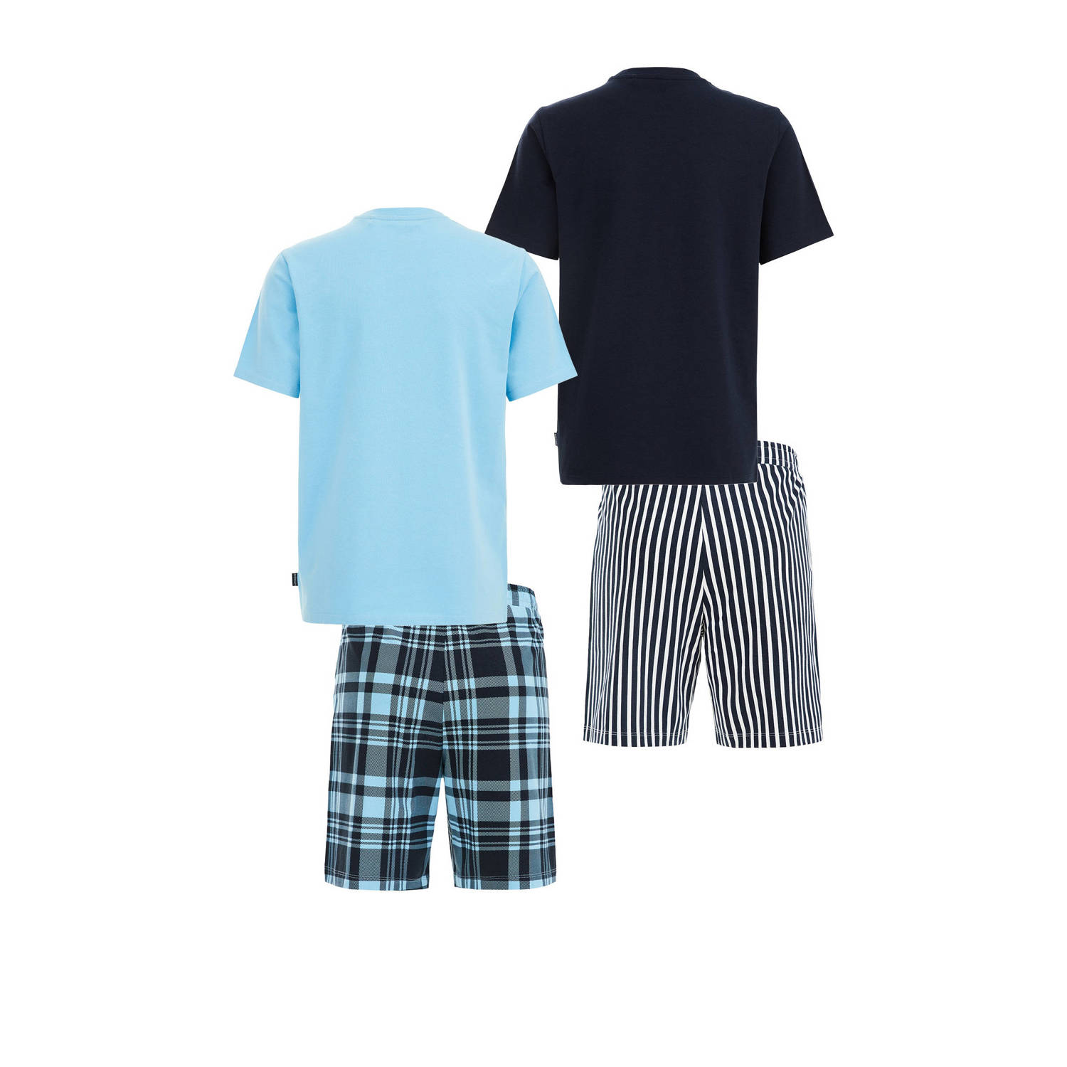 WE Fashion gestreepte shortama blauw