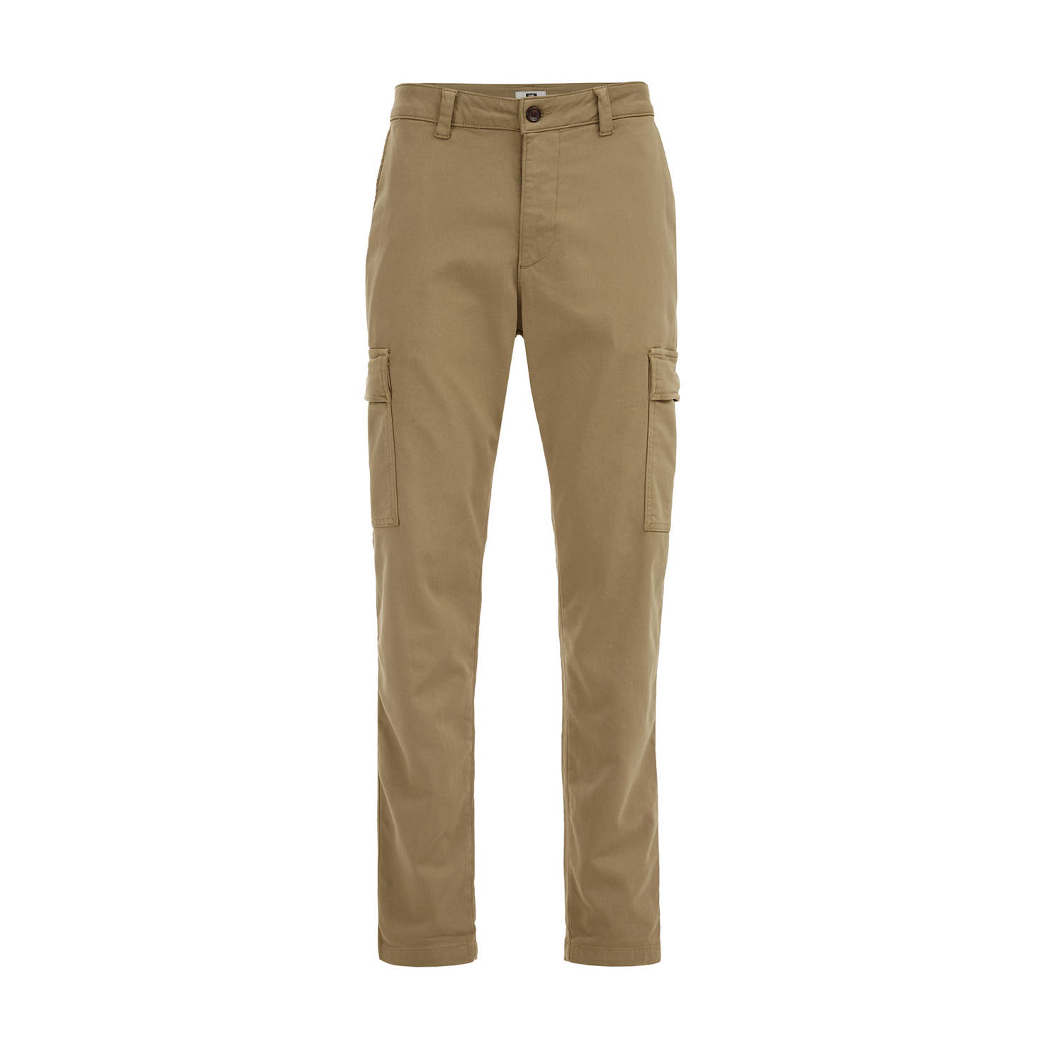 WE Fashion tapered fit cargo broek Base aloe