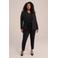 WE Fashion Curve tapered fit broek zwart