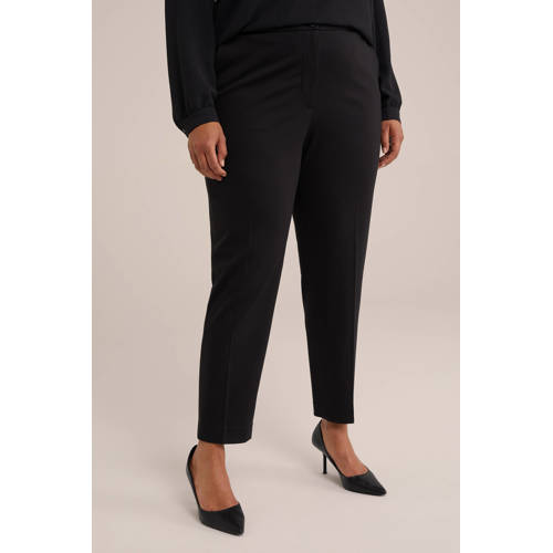 WE Fashion Curve tapered fit broek zwart afbeelding