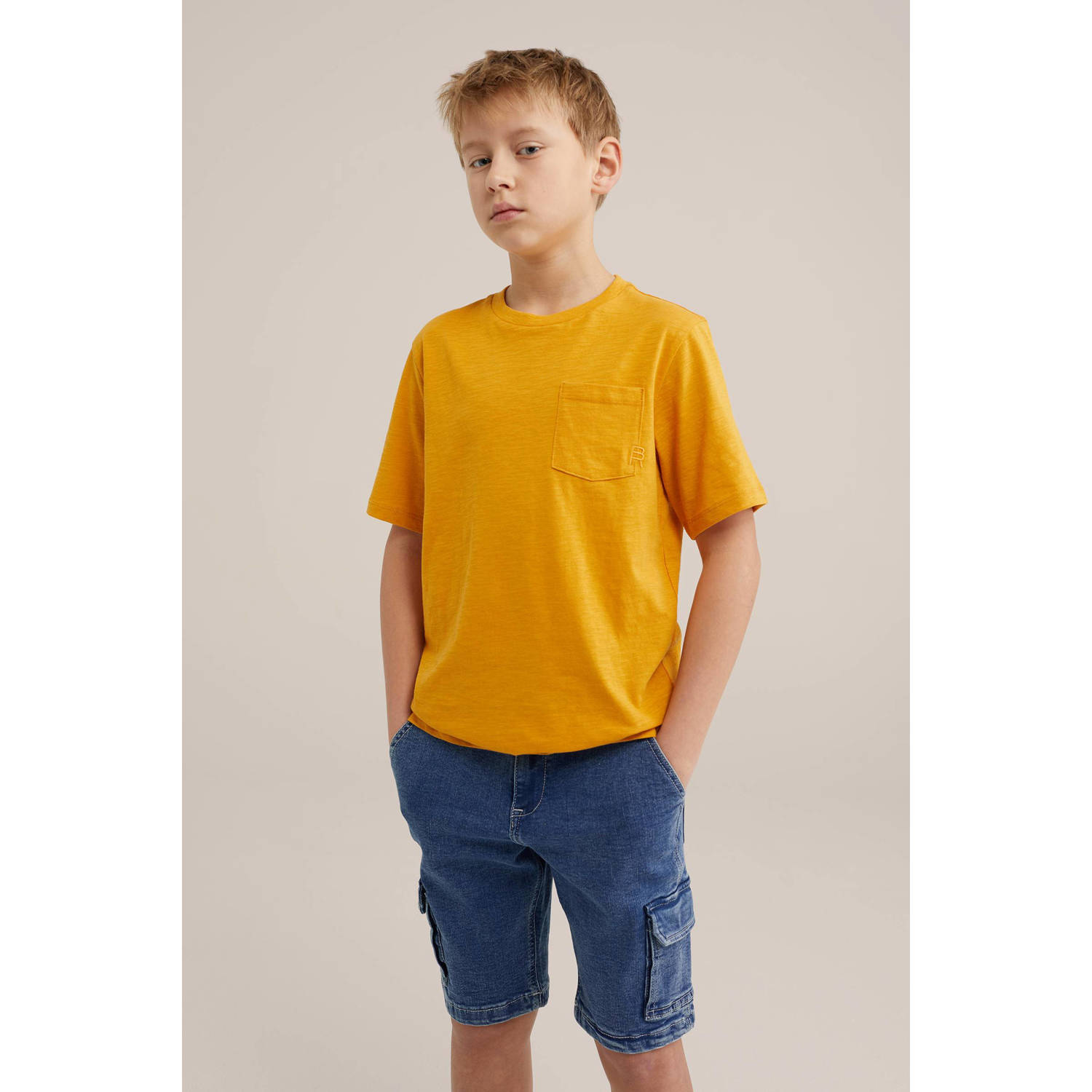 WE Fashion Blue Ridge T-shirt geeloranje