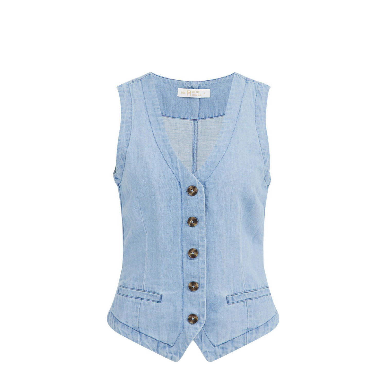 WE Fashion gilet light blue denim