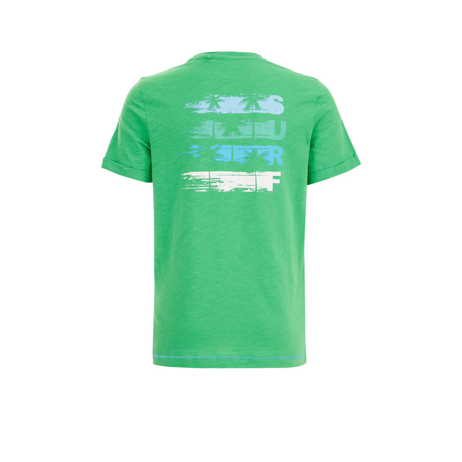 WE Fashion T-shirt met backprint groen