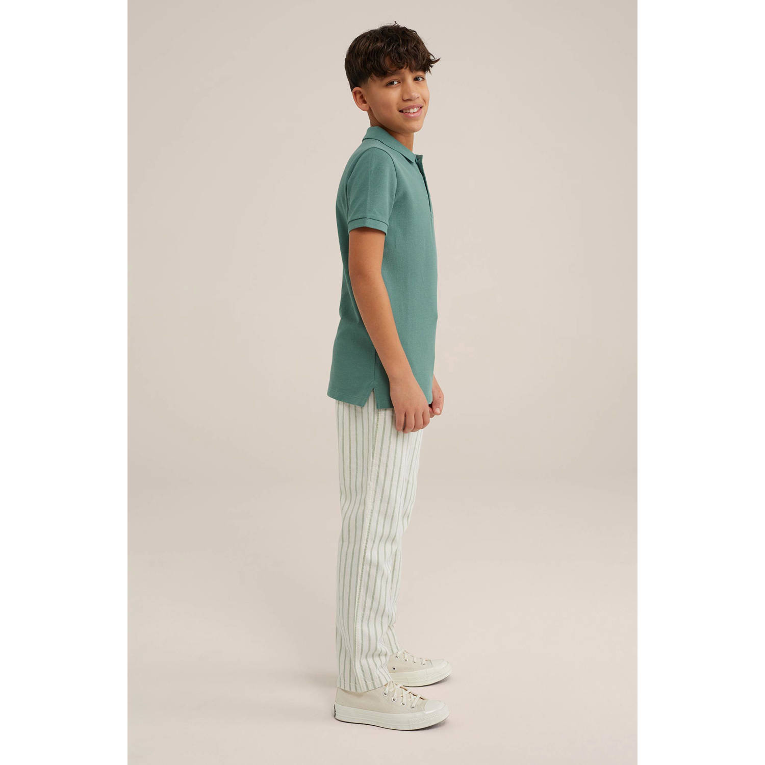 WE Fashion polo groen