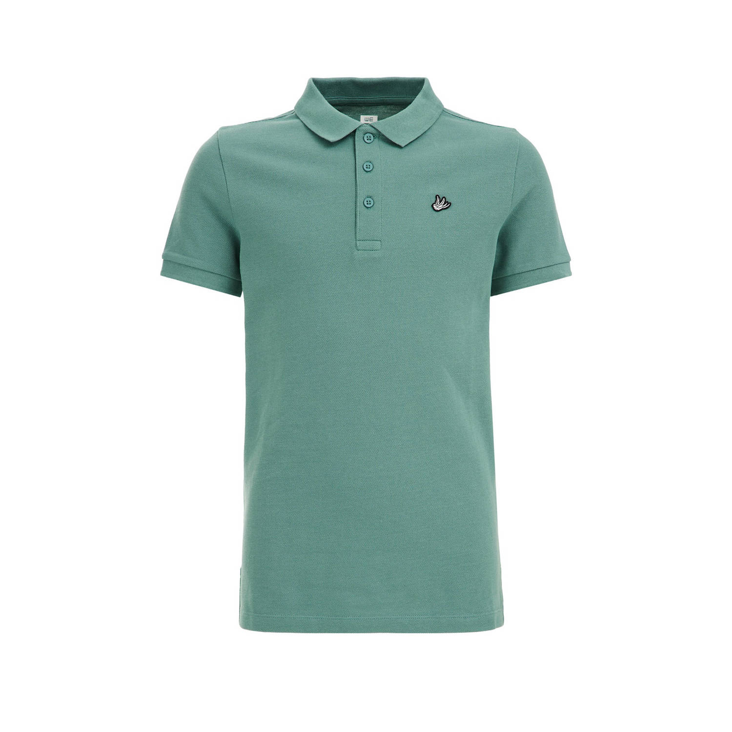 WE Fashion polo groen Jongens Katoen Polokraag Effen 110 116