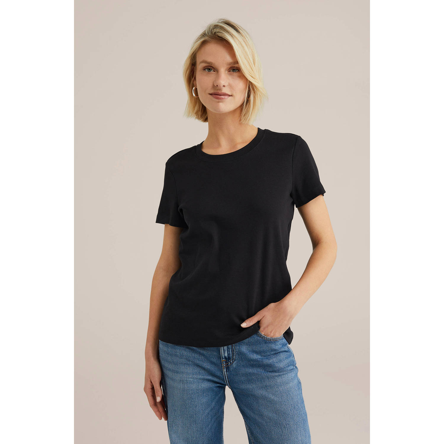 WE Fashion T-shirt zwart