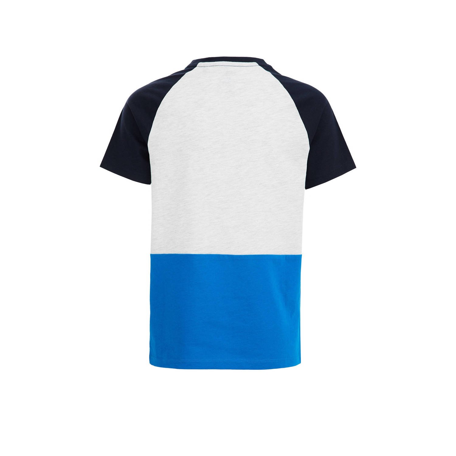 WE Fashion T-shirt blauw wit