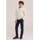 WE Fashion slim fit broek marineblauw