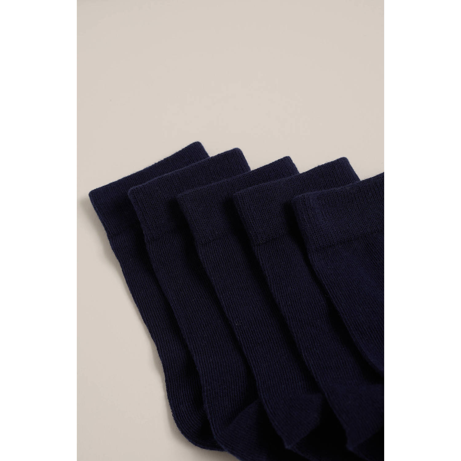 WE Fashion sokken set van 5 donkerblauw