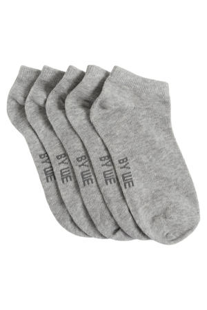 enkelsokken - grijs (set van 5)