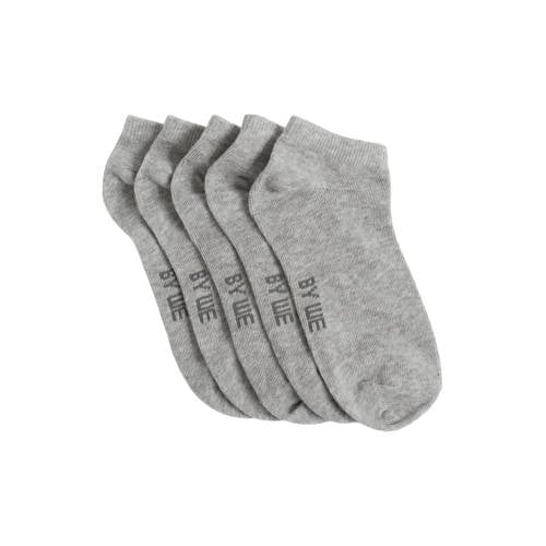 WE Fashion enkelsokken - set van 5 grijs afbeelding