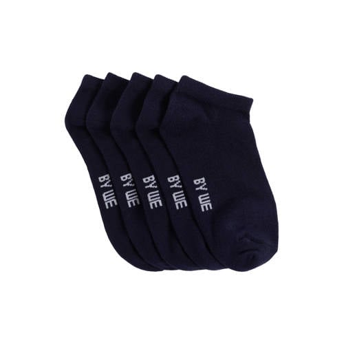 WE Fashion enkelsokken - set van 5 marineblauw afbeelding