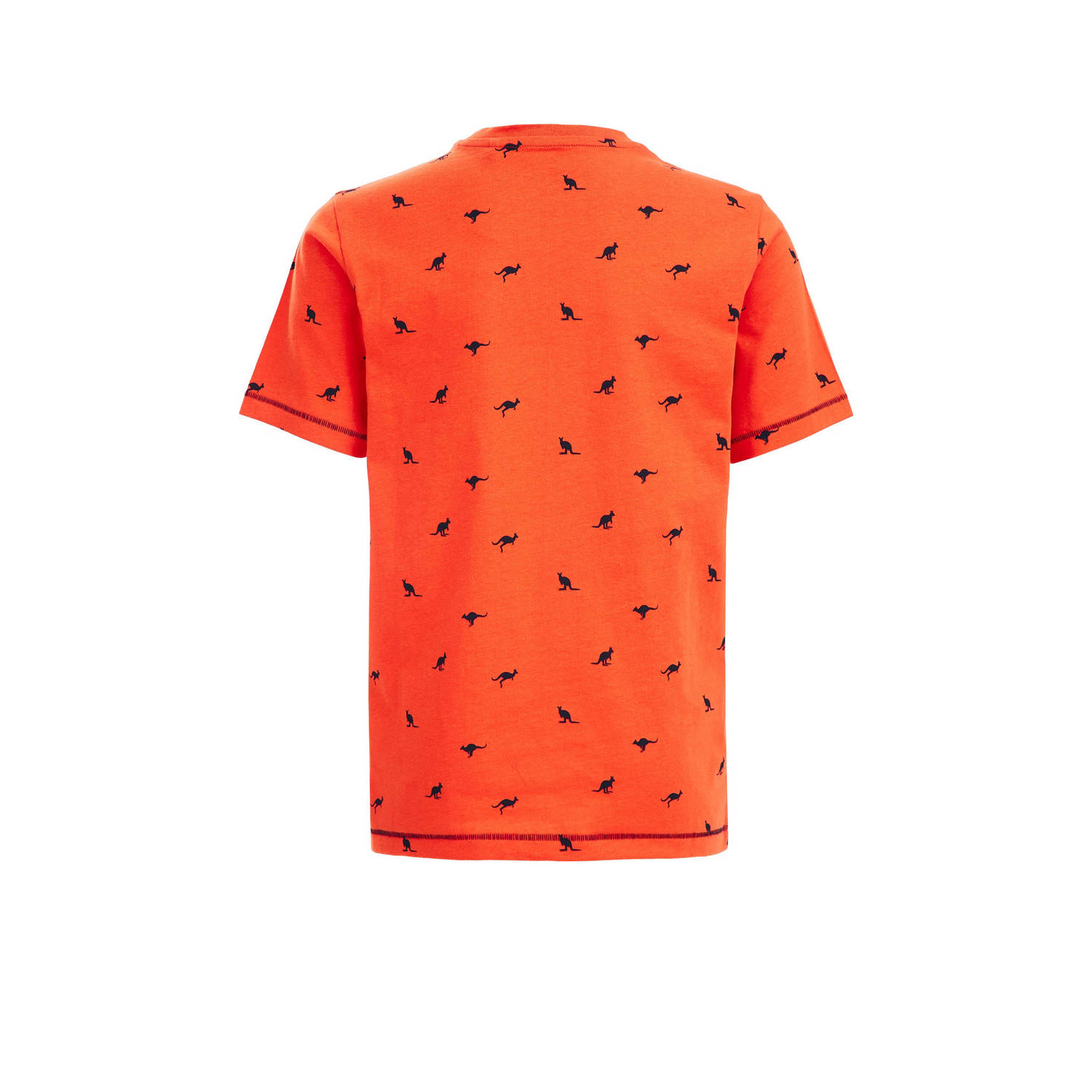 WE Fashion T-shirt met all over print oranje