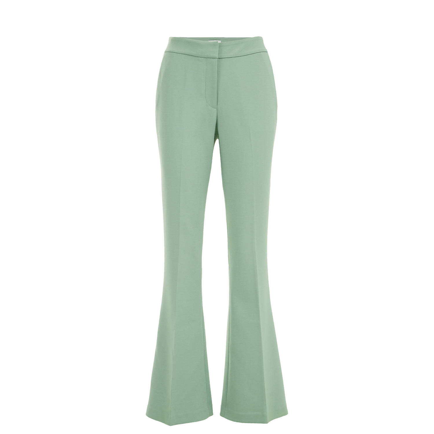 WE Fashion flared pantalon lichtgroen