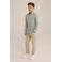 WE Fashion slim fit broek beige